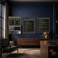 Affiche de motivation, citations inspirantes, impression d'art mural, ensemble de trois panneaux inspirants pour le bureau, la salle d'étude, la salle de sport, décoration intérieure moderne