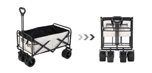 APO018 Carro Plegable Resistente de 100L de Gran Capacidad para Exteriores, Camping, Deportes, Playa, Jardín, con Ruedas - Product Image 6