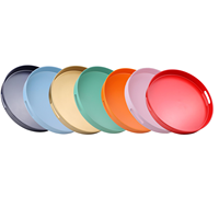 Plusieurs tailles de couleur Portable personnalisé rond carré vert bleu rouge doré plateau de service pour la Russie Caperdonich Avignonesi
