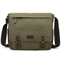 Vente en gros directe sac de messager pour hommes vintage toile pochette d'ordinateur porte-documents 15.6 pouces pour femmes sac à bandoulière robuste avec logo