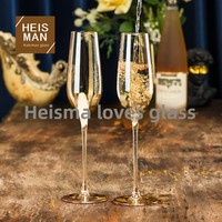 Verres en cristal haut de gamme, finition électroplaquée arc-en-ciel, capacité 201-300 ml, design moderne et minimaliste, lot de 2, vente en gros