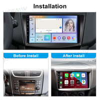 Lecteur multimédia de voiture Android universel OEM d'usine, écran tactile stéréo 2 Din, lecteur DVD de voiture USB BT WIFI 9 pouces avec cadre pour Suzuki Swift