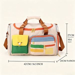 Summer Travel Duffle <b>Bag</b> Shoe Compartment Water Resistant Lightweight Foldable Weekender <b>Overnight</b> Gym Sports <b>Bag</b> Dry Wet - Product Image 6