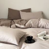 Parure de lit en coton brossé 100% haute densité 50S, douce comme de la peau de pêche, chaude et épaisse, idéale pour l'hiver froid