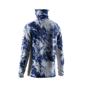 Chemise de pêche performante pour homme, anti-sable, avec cache-cou intégré, panneaux latéraux respirants, coupe active pour la randonnée et le cyclisme - Product Image 4