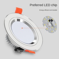 Luz LED de Techo Empotrada de Superficie, Atenuable, 3W 6W 9W, 3CCT, Antideslumbrante Profundo, Gran Venta