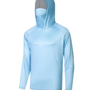 Chemise de pêche pour homme OEM UPF50+ camouflage à manches longues, séchage rapide, respirante, avec capuche et masque, grande taille pour adultes - Product Image 4