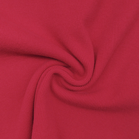 Einfarbig gefärbter Baumwoll-Spandex-Rippstrickstoff, 95% Baumwolle 5% Elasthan 2x2 Rippstoff zum Verkauf