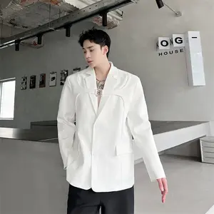 Wholesale 2022 Autumn Korean Ins High-class Structure Niche White Suit Loose Design Sense Ruffian Handsome Suit Coat