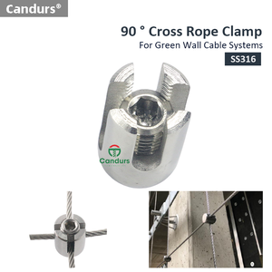 Collier de serrage croisé en acier inoxydable 316 de 90 degrés pour câble de 3 mm, 4 mm, 5 mm, 6 mm, pour connexion de treillis et de grille - Product Image 1