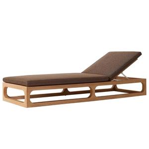 Luxury Poolside Sun Lounger Chair Outdoor <b>Patio</b> Furniture Garden Teak Daybed Outdoor Beach Sunbed With Cushion - Product Image 4
