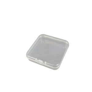 Transparent Plastic Square Box 6.5x6.5x1.5cm Covered Mini Storage For Jewelry <b>Nail</b> <b>Stickers</b> Toy Parts - Product Image 5