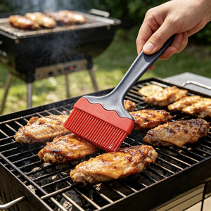 Silicone Barbecue Brush Wide Head Heat Resistant For Cooking Baking Grilling - Product Image 1