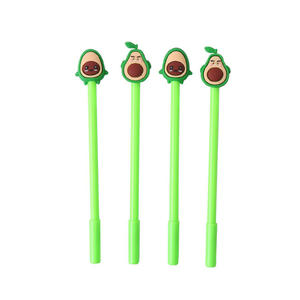 0.5毫米中性笔黑色墨水中性笔鳄梨表情pvc纸盒头中性笔文具用品 - Product Image 6