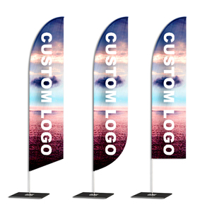 Bandiera a Goccia Promozionale Bifacciale Personalizzata per Pubblicità Esterna, Stendardo Volante a Piuma per Attività Commerciali - Product Image 5
