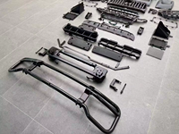 Nouveau kit carrosserie complet de mise à niveau pour pare-chocs avant/arrière avec barre de protection, crochet de remorquage et attaches pour Mercedes Classe G W464 2019-2024 et W465 2025+ AMG