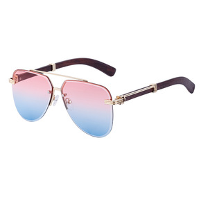 Nouvelles Lunettes <span class=keywords><strong>de</strong></span> <span class=keywords><strong>Soleil</strong></span> Rétro Classiques Sans Monture Double Pont Style Vintage Tendance 2026 pour Femmes et Hommes en Métal - Product Image 4