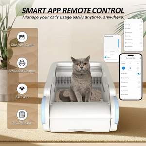 Elecpet Oem Smart App Control Self-Cleaning Automatic Open-Top Cat <span class=keywords><strong>Litter</strong></span> <span class=keywords><strong>Box</strong></span> com sensores de segurança duplos e sistema livre de odores - Product Image 4