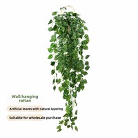 Vignes artificielles murales en soie et rotin, glycines et begonias, verdure pour décoration de salon et maison ; feuillage suspendu, fausses fleurs et plantes