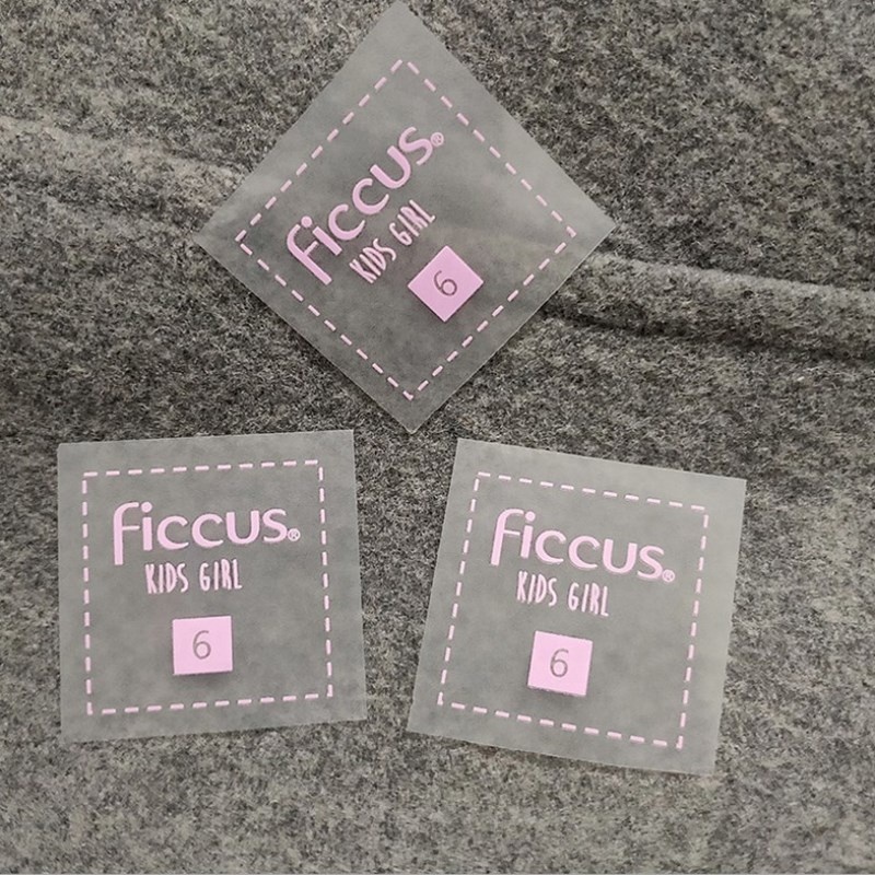 Customized Recycled polyester Heat Transfer Silicone clothing Labels eco-friendly Material for Underwear