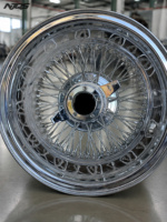Jantes NJQS neuves 13x7 14x7 5x114.3 à rayons droits 72 coupés en diamant et 100 rayons chromés droits