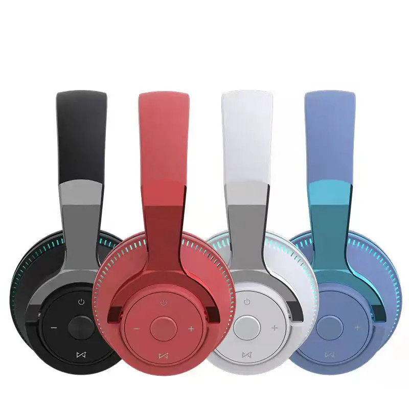 Anti-noise On-ear Retractable Neckband Blu Tooth 5.1 Computer Double Ears Stereo Noise Cancelling Headphones BT Wireless Headset