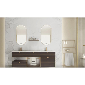 Ensemble <span class=keywords><strong>de</strong></span> <span class=keywords><strong>meuble</strong></span>-lavabo mural moderne en bois grainé avec lavabo et plan <span class=keywords><strong>de</strong></span> travail intégrés, <span class=keywords><strong>meuble</strong></span> <span class=keywords><strong>de</strong></span> <span class=keywords><strong>salle</strong></span> <span class=keywords><strong>de</strong></span> <span class=keywords><strong>bain</strong></span> pour appartement - Product Image 1