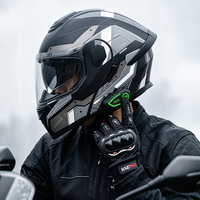 Casques modulables DOT pour moto, double visière, casque relevable avec Bluetooth, ensemble de trois pièces, vente en gros d'usine de casques AD