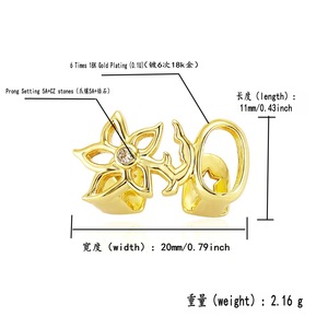 PDANY Clip pour bijou <span class=keywords><strong>dentaire</strong></span> en forme de fleur avec cristal, bijou <span class=keywords><strong>dentaire</strong></span> amovible pour la mode Hip Hop, bijou <span class=keywords><strong>dentaire</strong></span> pour la décoration <span class=keywords><strong>dentaire</strong></span> - Product Image 2
