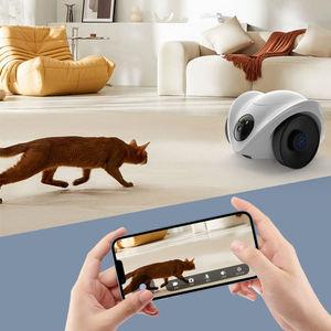 <span class=keywords><strong>Jouet</strong></span> Compagnon pour Animaux 4G avec Audio Bidirectionnel, Robot de Surveillance Automatique IA pour Animaux, Alimenté par Batterie, Laser en Plastique pour Teaser les Chats et les Chiens, Distributeur de Friandises - Product Image 2
