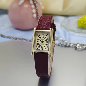 Montre pour femme, style rétro, cadran carré, chiffres romains, montre à quartz, boîtier en alliage, pour étudiante - Product Image 2