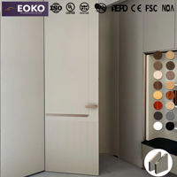 Porte intérieure en bois massif ignifugée EOKO pour projet hôtelier, style minimaliste, directement de l'usine, à battants