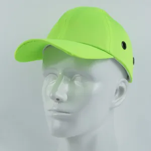 Venta directa de fábrica Casco de seguridad industrial Gorra de trabajo con inserto de ABS Cámara de estilo béisbol Seguridad Minero Casco Amarillo