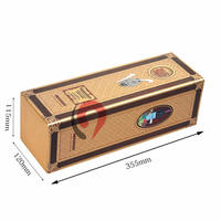 Boîte cadeau en carton noir luxueuse personnalisée, en forme de boîte magnétique, pour la protection du vin, avec impression élégante de vin rouge, pour le champagne