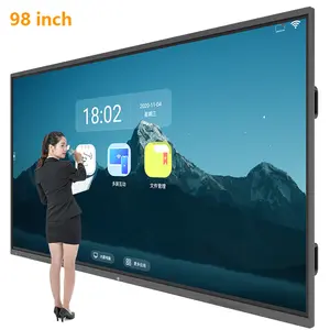 86 98 100 Inch Finger Multi Touch Screen Smart Lcd Display Classroom Electronic Digital Interactive Whiteboard