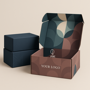 Fabricação Impressão Personalizada Logo Mailer Box Papelão Ondulado Presente Embalagem Entrega Mailing Caixas De Transporte para Pequenas Empresas - Product Image 1