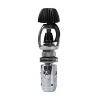 Régulateur de première étape à piston asymétrique Haiyun A0 - Cuivre chromé 1HP/3LP Port YOKE/DIN 230 Bar Équipement de plongée durable