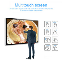 Écran tactile interactif LCD de 43, 49, 55 et 65 pouces pour centre commercial, affichage publicitaire mural pour restaurant