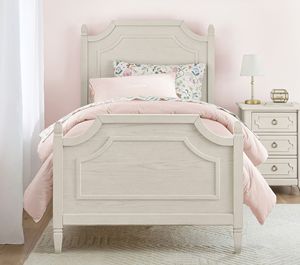 Cama Individual de Madera Maciza con Diseño Retro de Tejido de Madera, Acolchado Geométrico Azul Marino, Cama Individual Sencilla para Habitación de Niños - Product Image 1