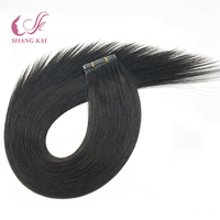 Extensions de cheveux Remy européens, trame plate invisible, qualité professionnelle, double épaisseur, pointes épaisses, sans perte de cheveux, pour salon