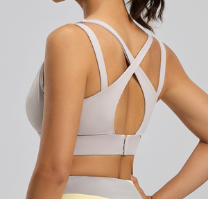 <span class=keywords><strong>Sujetador</strong></span> deportivo para mujer con <span class=keywords><strong>tirantes</strong></span> <span class=keywords><strong>desmontables</strong></span>, almohadillas de alta resistencia que absorben los golpes, adecuado para fitness y yoga - Product Image 6