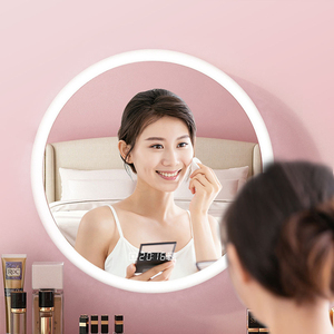 Hiện Đại Đồ Nội Thất Sang Trọng Vòng Tròn Thông Minh Led Gương Phòng Tắm Chống Sương Mù Backlit Chiếu Sáng Tường Tóc Salon Gương - Product Image 5