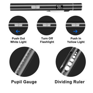 Linterna Médica, Lápiz <span class=keywords><strong>de</strong></span> Luz para Enfermeras, Medidor <span class=keywords><strong>de</strong></span> Pupilas, Regla Divisoria, Luz USB Blanca y Amarilla, Lápiz <span class=keywords><strong>de</strong></span> Luz para Enfermería, Examen Oftalmológico y ORL - Product Image 5