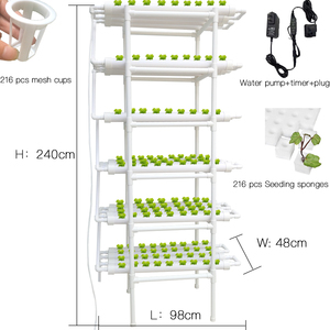 Sistema Hidropónico Vertical de Alta Calidad con 216 Orificios y 6 Capas, Kit de Cultivo Vertical con Canales NFT - Product Image 2