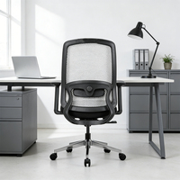 Chaises de bureau de direction avec soutien lombaire, chaise de maison personnalisée, accoudoirs en PU, chaise de bureau ergonomique confortable en maille