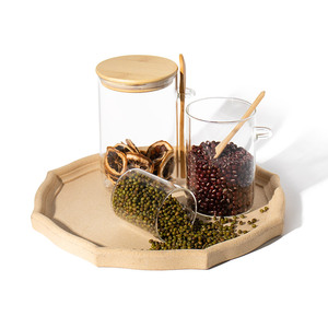 Frasco de almacenamiento de vidrio de borosilicato alto con cuchara 650ml 800ml 1000ml vacío para uso doméstico en la cocina para almacenamiento de frutas secas y dulces - Product Image 4