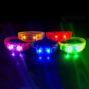 Party Supply Sound Concert Geactiveerd Led Polsband Knipperende Armband Verstelbare Led Polsband