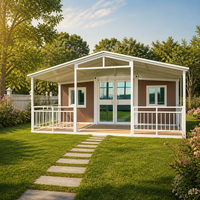 Maisons conteneurs en acier à 2 chambres à coucher, portables, préfabriquées, pliables, modulaires, hôtels de luxe préfabriqués, mini-maisons