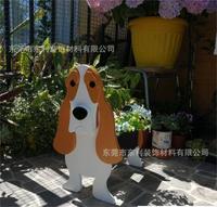 OEM ODM Décoration de jardin Pot de fleurs en forme de chien en panneau de mousse PVC Cadeau