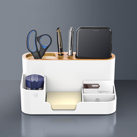 Boîte de rangement de bureau en plastique écologique rectangulaire moderne, porte-stylos, utilisation au bureau, à l'école, pour les cosmétiques, tiroirs multifonctions, papeterie